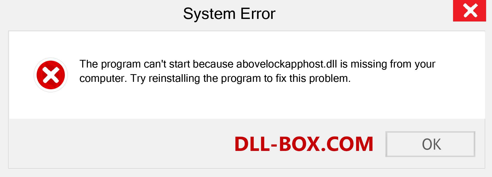  abovelockapphost.dll file is missing?. Download for Windows 7, 8, 10 - Fix  abovelockapphost dll Missing Error on Windows, photos, images